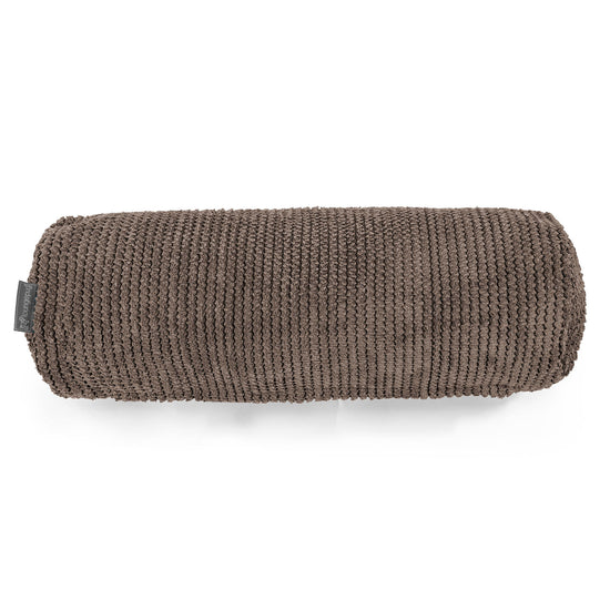 Cuscino a Rullo 20 x 55cm - Pompon Cioccolato 02