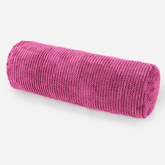 Cuscino a Rullo 20 x 55cm - Pompon Rosa 01
