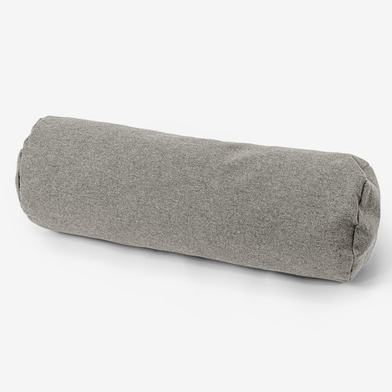 Cuscino a Rullo 20 x 55cm - Tessuto in Lana Interalli Argento 01