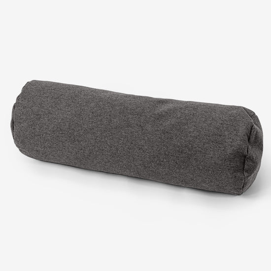 Cuscino a Rullo 20 x 55cm - Tessuto in Lana Interalli Grigio 01