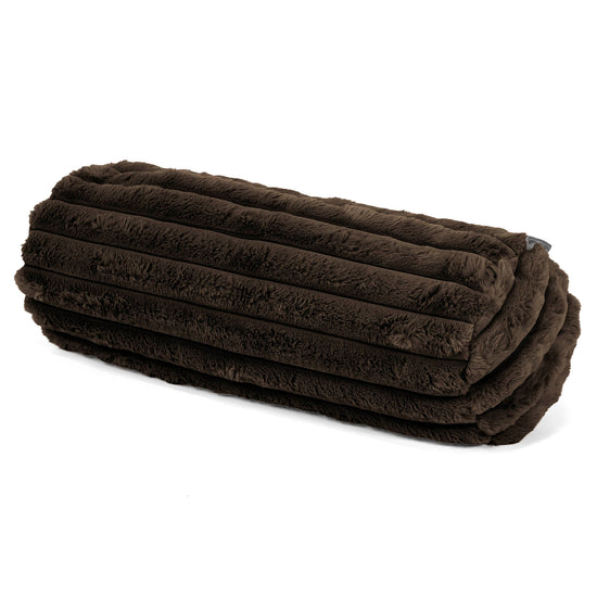 Fodera per Cuscino a Rullo 20 x 55cm - Velluto Felpato Ultra Morbido Zibellino 01