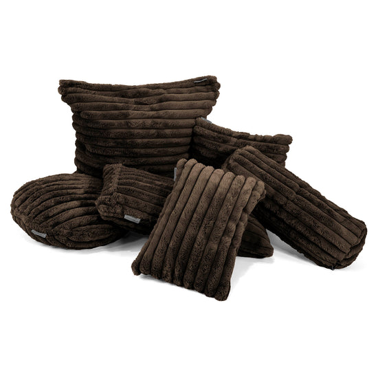 Fodera per Cuscino a Rullo 20 x 55cm - Velluto Felpato Ultra Morbido Zibellino 03