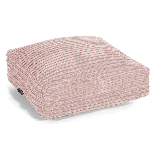 Cuscino da Pavimento - Velluto a Coste Rosa Cipria 01