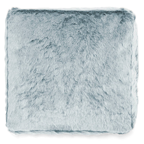 Cuscino da Pavimento - Eco-pelliccia di Coniglio Azzurro Polvere 03