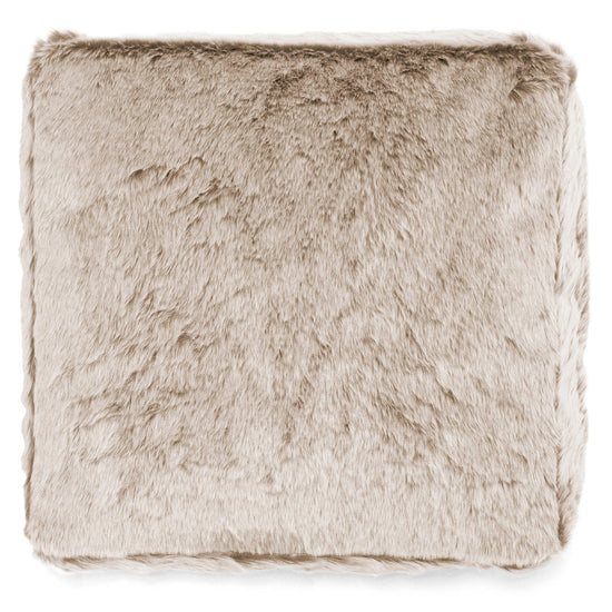 Cuscino da Pavimento - Eco-pelliccia di Coniglio Marrone dorato 03