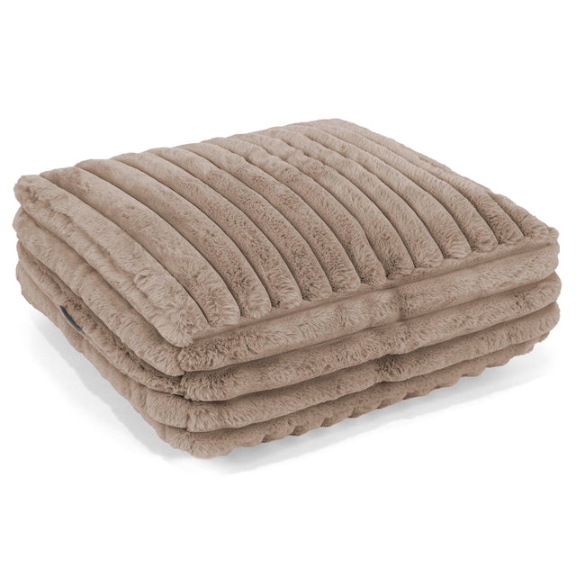 Cuscino da Pavimento - Velluto Felpato Ultra Morbido Visone 01