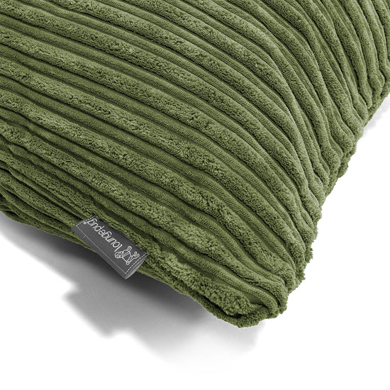 Fodera per Cuscino Gigante 40 x 80cm - Velluto a Coste Verde Foresta 02