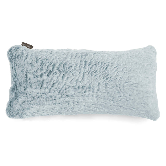 Cuscino Gigante 40 x 80cm, - Eco-pelliccia di Coniglio Azzurro Polvere 01