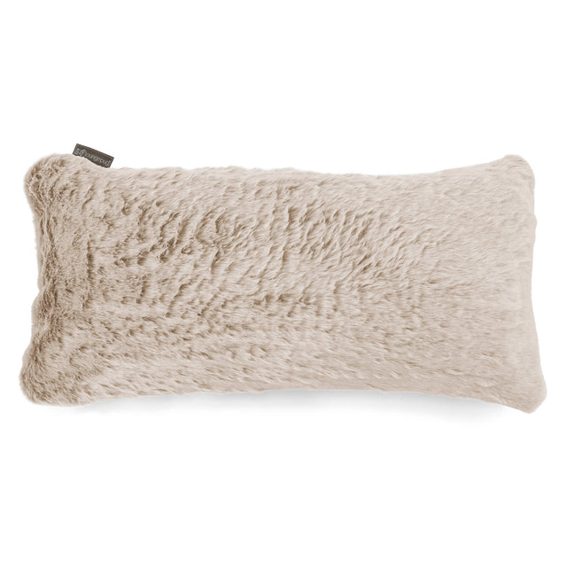 Cuscino Gigante 40 x 80cm, - Eco-pelliccia di Coniglio Marrone dorato 01