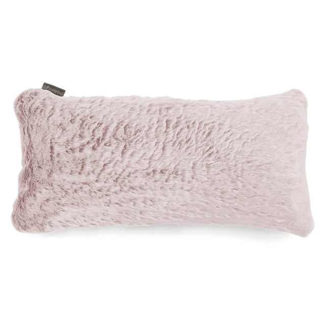 Cuscino Gigante 40 x 80cm, - Eco-pelliccia di Coniglio Rosa Antico 01