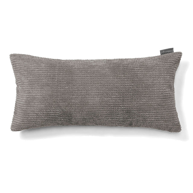 Cuscino Gigante 40 x 80cm, - Pompon Carbone Grigio 01