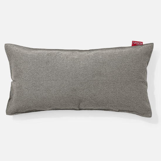 Cuscino Gigante 40 x 80cm, - Tessuto in Lana Interalli Argento 01