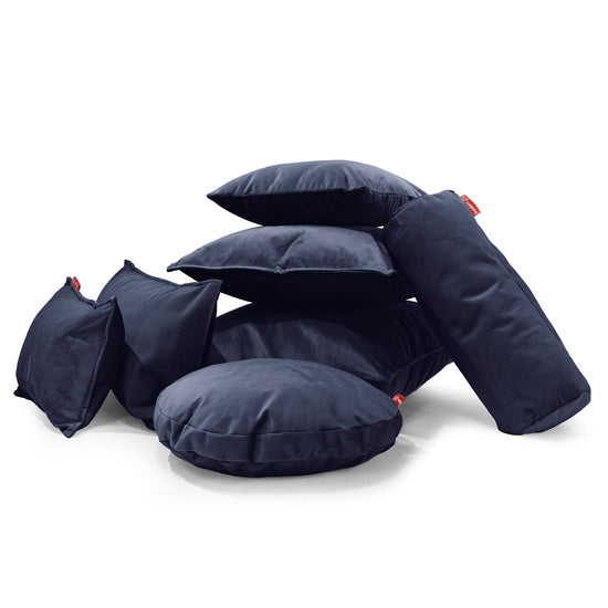 Cuscino Gigante 40 x 80cm, - Velluto Navy 04
