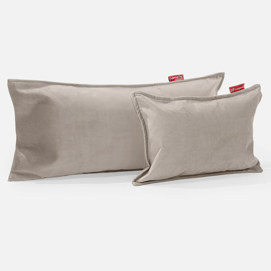 Cuscino Gigante 40 x 80cm, - Velluto Visone 03