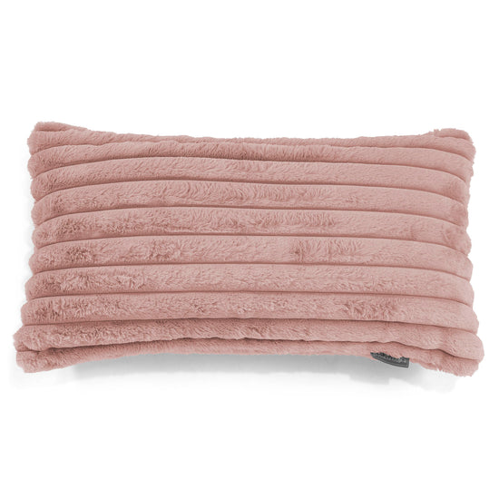 Fodera per Cuscino Rettangolare Gigante 40 x 80cm - Velluto Felpato Ultra Morbido Rosa Antico 01