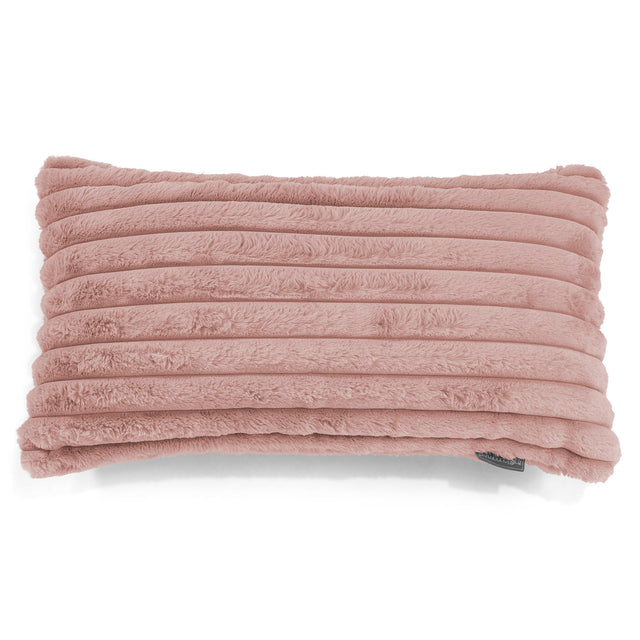 Fodera per Cuscino Rettangolare Gigante 40 x 80cm - Velluto Felpato Ultra Morbido Rosa Antico 01