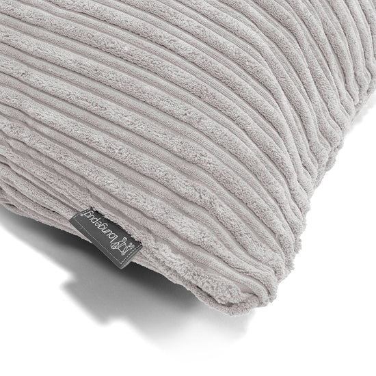 Fodera per Cuscino Gigante 70 x 70cm - Velluto a Coste Alluminio Argento 03