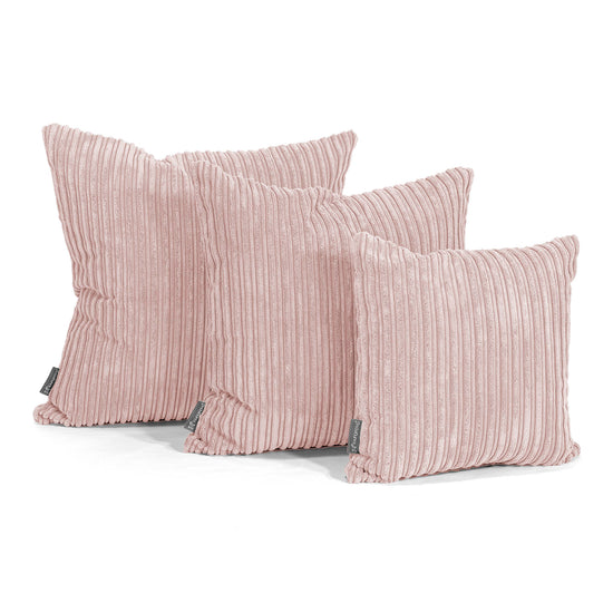 Cuscino Gigante 70 x 70cm - Velluto a Coste Rosa Cipria 02
