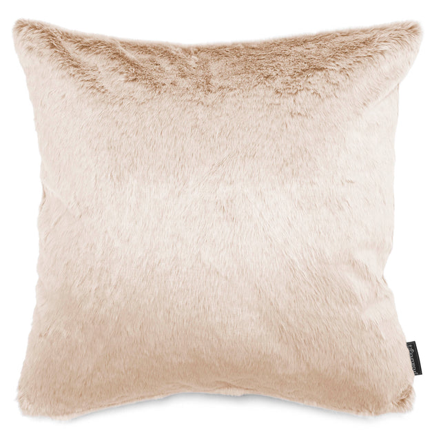 Cuscino Gigante 70 x 70cm - Eco-pelliccia di Coniglio Bianco 01