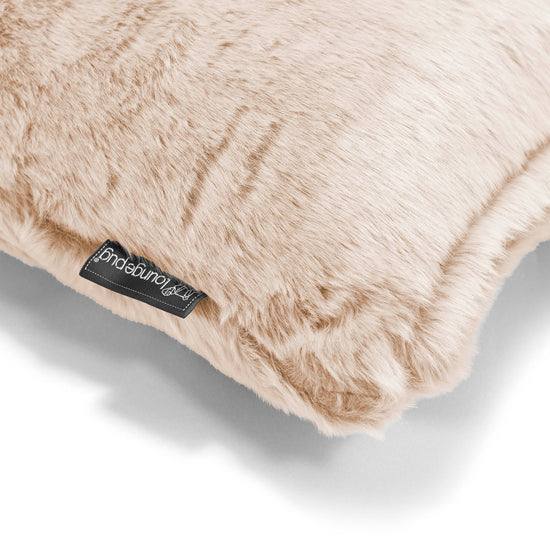 Cuscino Gigante 70 x 70cm - Eco-pelliccia di Coniglio Bianco 03