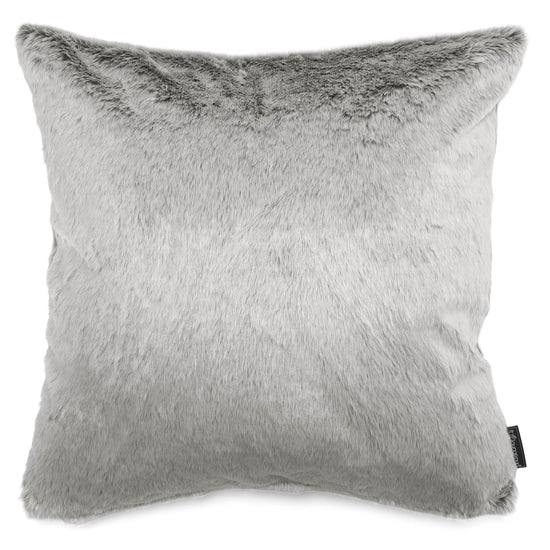 Cuscino Gigante 70 x 70cm - Eco-pelliccia di Coniglio Grigio Chiaro 01