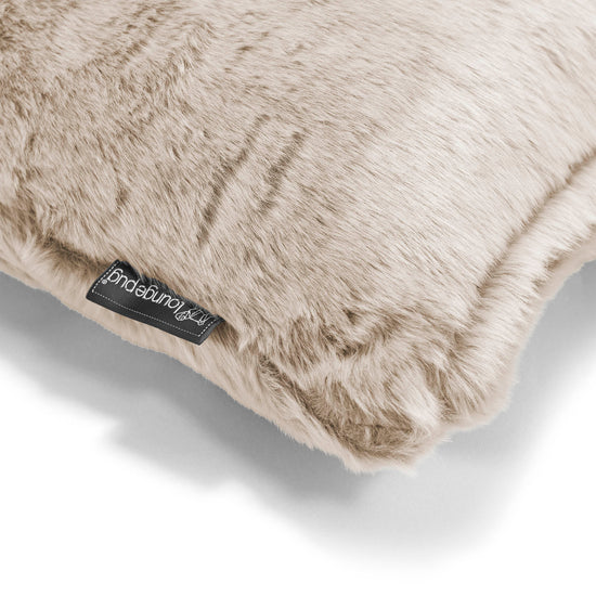 Cuscino Gigante 70 x 70cm - Eco-pelliccia di Coniglio Marrone dorato 03
