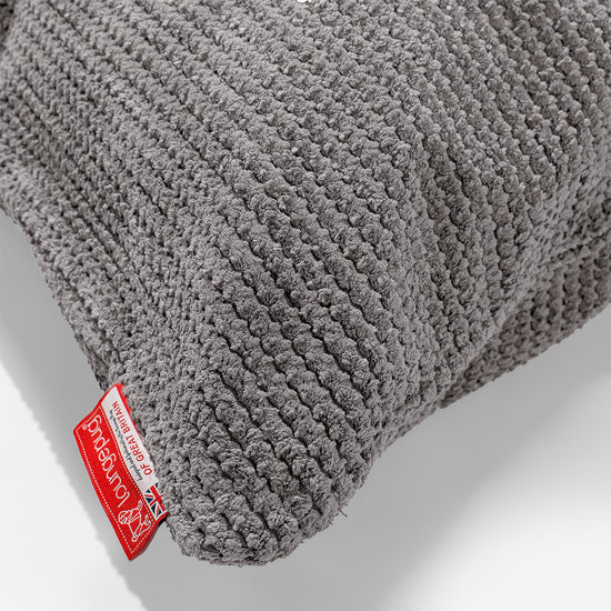 Cuscino Gigante 70 x 70cm - Pompon Carbone Grigio 03
