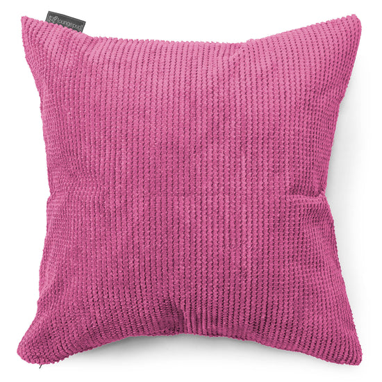 Cuscino Gigante 70 x 70cm - Velluto a Coste Effetto Waffle Rosa 01