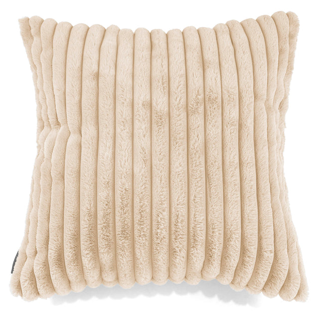 Fodera per Cuscino Gigante 70 x 70cm - Velluto Felpato Ultra Morbido Panna 01