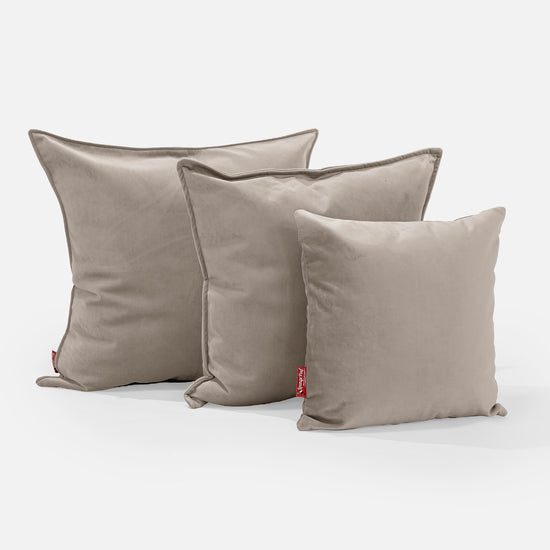 Cuscino Gigante 70 x 70cm - Velluto Visone 02