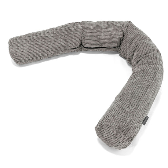 Cuscino Gigante Del Collo XL - Pompon Carbone Grigio 01