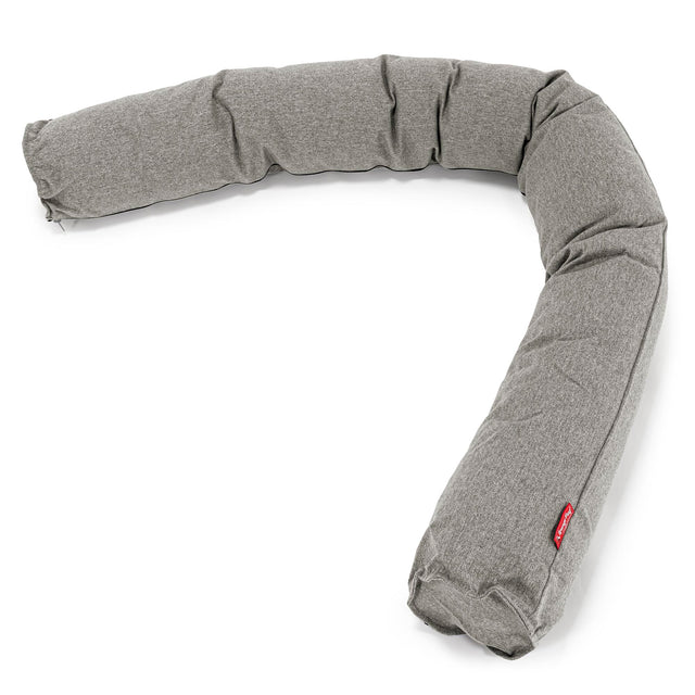 Cuscino Gigante Del Collo XL - Tessuto in Lana Interalli Argento 01