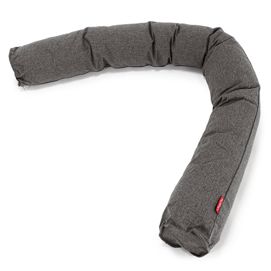 Cuscino Gigante Del Collo XL - Tessuto in Lana Interalli Grigio 01