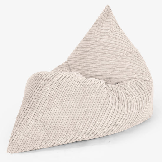 Cuscino Pouf Sacco Junior 2-14 anni - Velluto a Coste Avorio 02