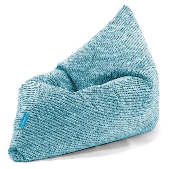 Cuscino Pouf Sacco Per Bambini - Pompon Egeo Blu 03
