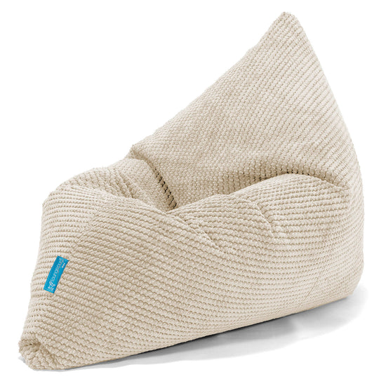 Cuscino Pouf Sacco Per Bambini - Pompon Panna 03