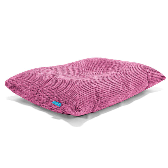 Cuscino Pouf Sacco Per Bambini - Velluto a Coste Effetto Waffle Rosa 02