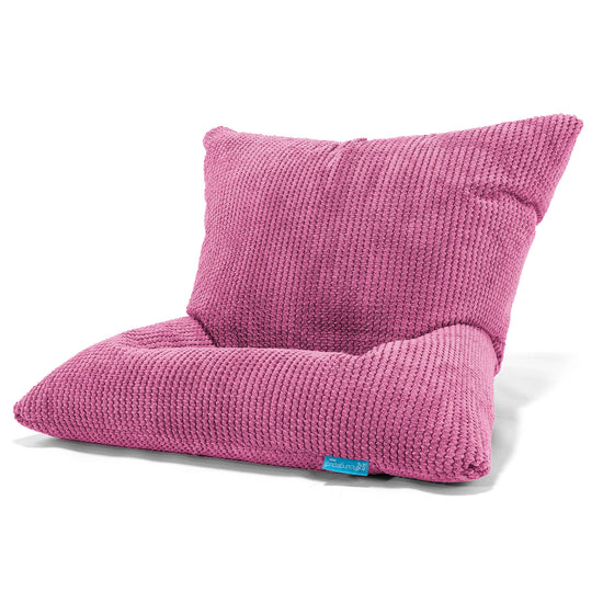 Cuscino Pouf Sacco Per Bambini - Velluto a Coste Effetto Waffle Rosa 04