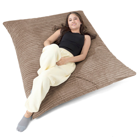 Cuscino Pouf Sacco XL - Velluto a Coste Moca 03
