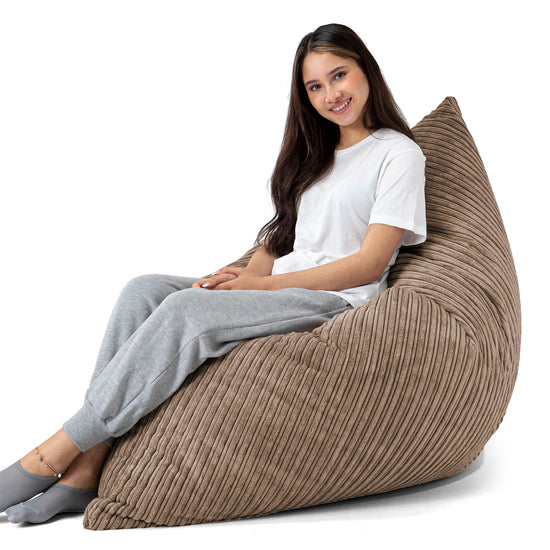 Cuscino Pouf Sacco XL - Velluto a Coste Moca 04