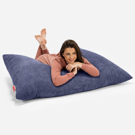 Cuscino Pouf Sacco XL - Pompon Viola 03