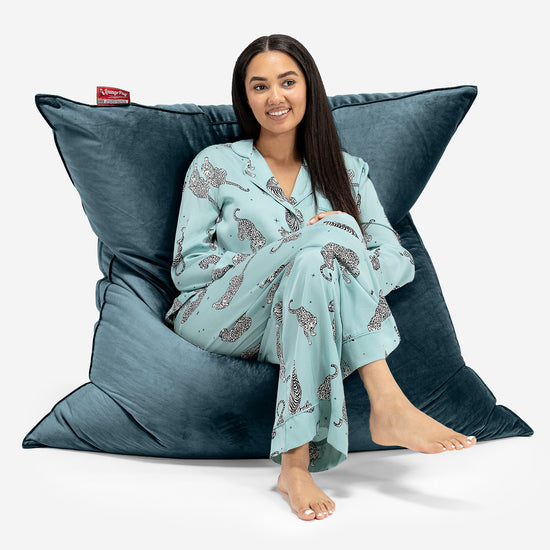 Cuscino Pouf Sacco XL - Velluto Alzavola 02