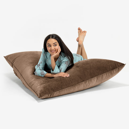 Cuscino Pouf Sacco XL - Velluto Espresso 03