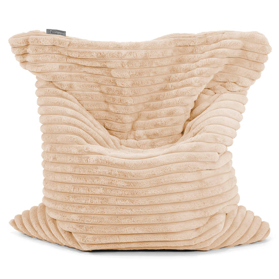 Cuscino Pouf Sacco XL - Velluto Felpato Ultra Morbido Pesca 01