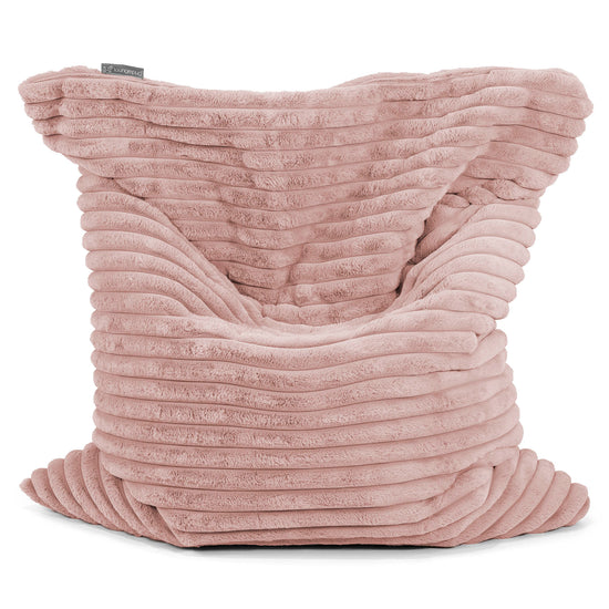 Cuscino Pouf Sacco XL - Velluto Felpato Ultra Morbido Rosa Antico 01