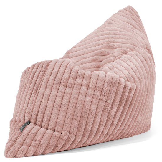 Cuscino Pouf Sacco XL - Velluto Felpato Ultra Morbido Rosa Antico 02