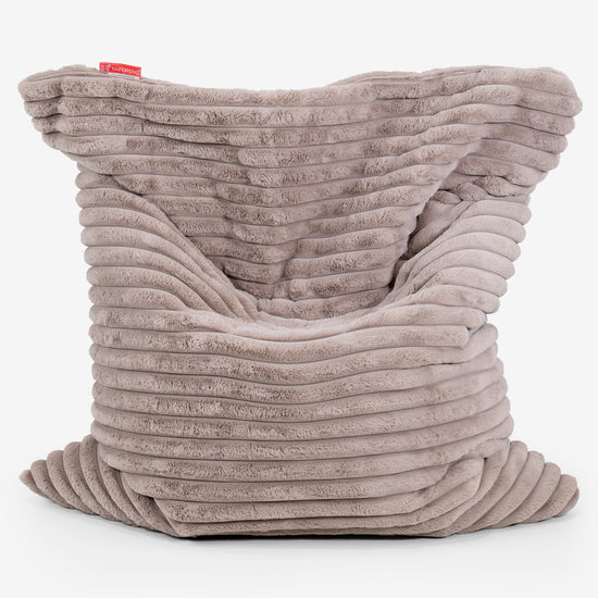 Cuscino Pouf Sacco XL - Velluto Felpato Ultra Morbido Visone 01
