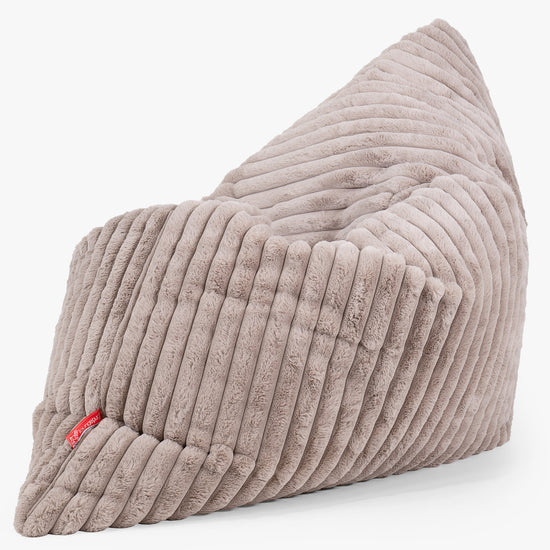 Cuscino Pouf Sacco XL - Velluto Felpato Ultra Morbido Visone 02