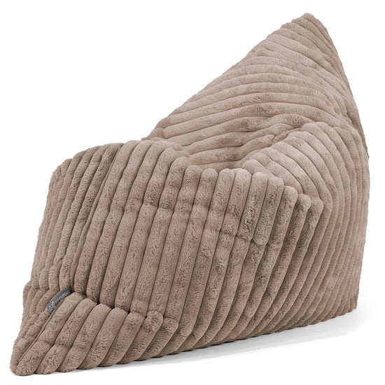 Cuscino Pouf Sacco XL - Velluto Felpato Ultra Morbido Visone 02