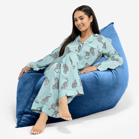 Cuscino Pouf Sacco XL - Velluto Navy 04